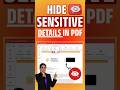 How to Hide Sensitive Data in PDF Files | Redact PDF File Easily #redactpdf #PDFSecurity