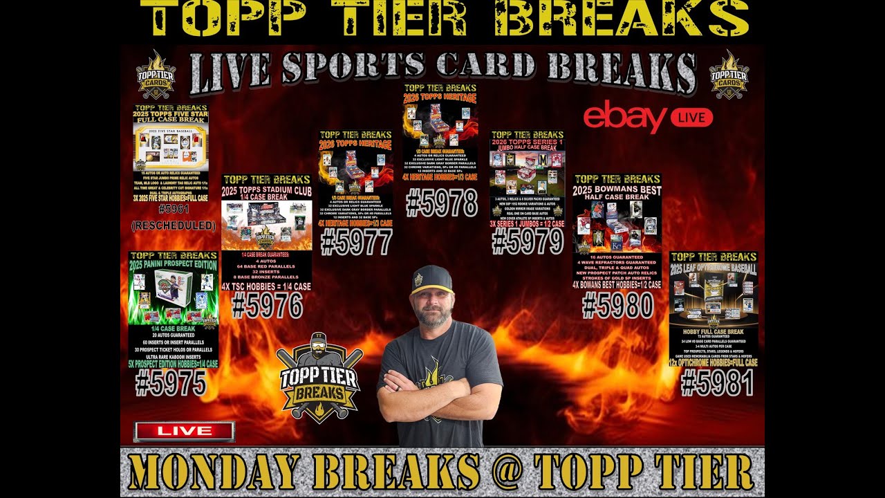 MONDAY NIGHT BREAKS - 2025 TOPPS FIVE STAR, 2025 BOWMANS BEST, 2026 SERIES 1