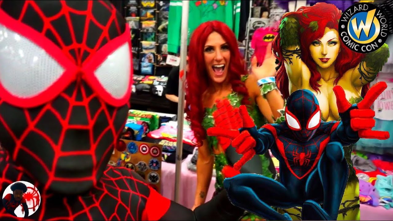 POISON IVY KISSES MILES MORALES AT WIZARD WORLD COMIC-CON | JUNE | SUMMER 2018 🤟🏾📸🕷🕸🌹🌿💕