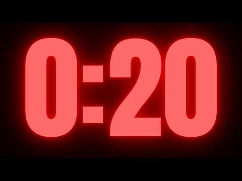 Loud Scary 20 Second Timer With Jeopardy Think Music But Distorted (LOUD + PHOTOSENSITIVE WARNING)