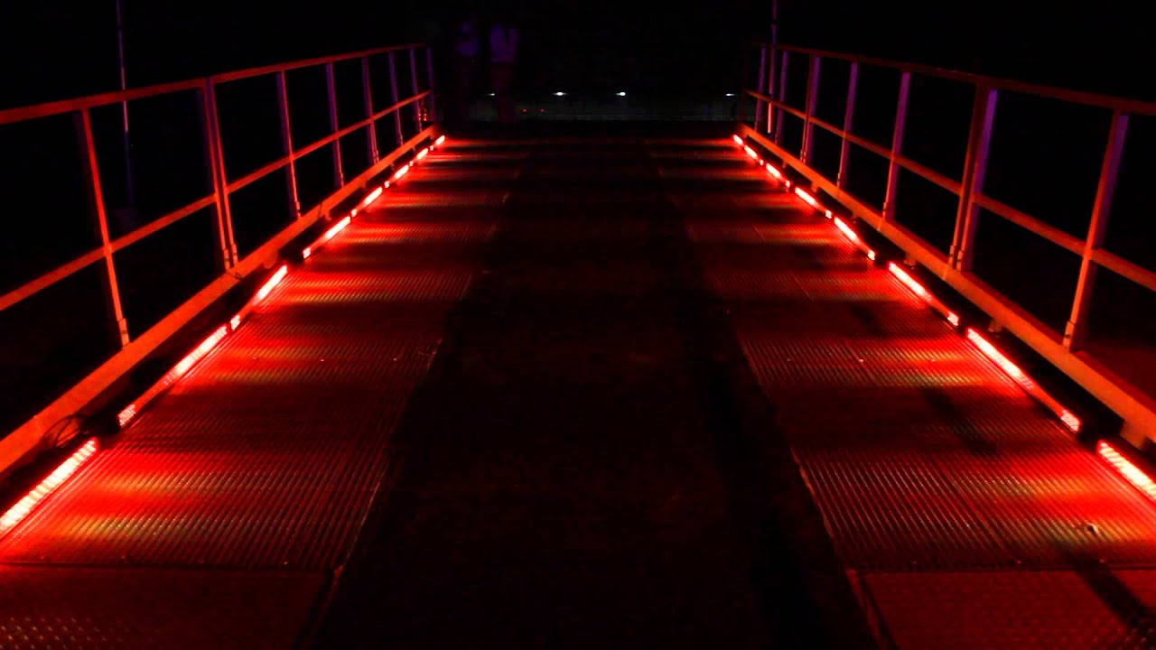 Led Light On Ramp LED strips up ramp - YouTube
