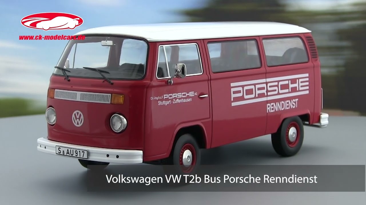 ck-modelcars-video: Volkswagen VW T2b Bus Porsche Renndienst