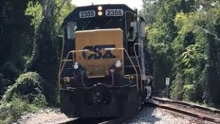 [CSXT]2355 EMD RDSLUG & 6955 EMD GP40-2 Leads Y205-16 Headed Back To Milan Yard & A & Y In Fay NC