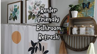Renter Friendly Bathroom Refresh - Boho Style