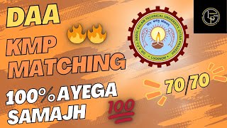 KMP matcher Daa M.Imp topic Aktu btech 🔥💯