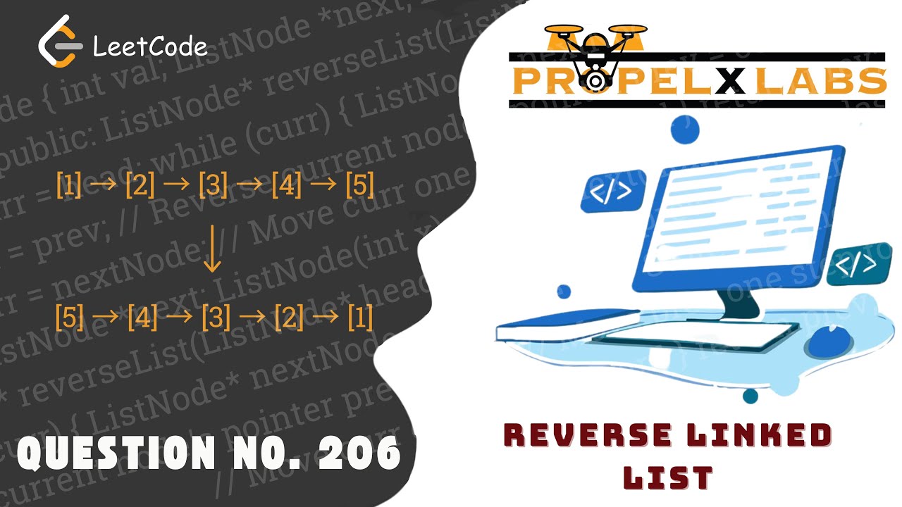 LeetCode Question no. 206 - Reverse Linked List - YouTube