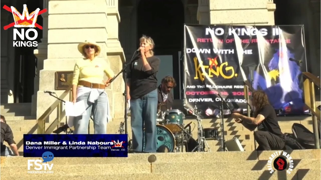 Dana Miller from Denver IPT & Linda Nabours from NCCC Speak at No Kings 2 in Denver