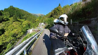 絶景中津明神山バイクに全く興味のない妻を後ろに乗せて、いつもの調子で遠慮なく走ってみました。390km　CRF250RallyS