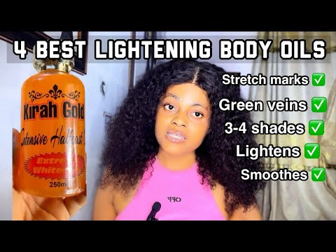 TOP BEST 4 BODY OILS FOR SKIN LIGHTENING , BRIGHTENING AND SMOOTH GLOWING SKIN.