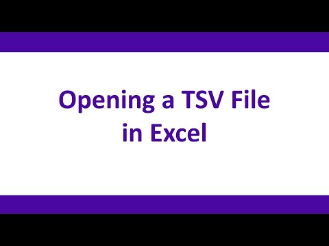 Excel - Opening a Tab Separated Values (TSV) file