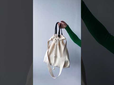 Шопер з ручками кросбоді і короткими із шкіри з затяжками мішок поверху сумки без друку Розмір: 35cм х 45см х 7см, видео 1