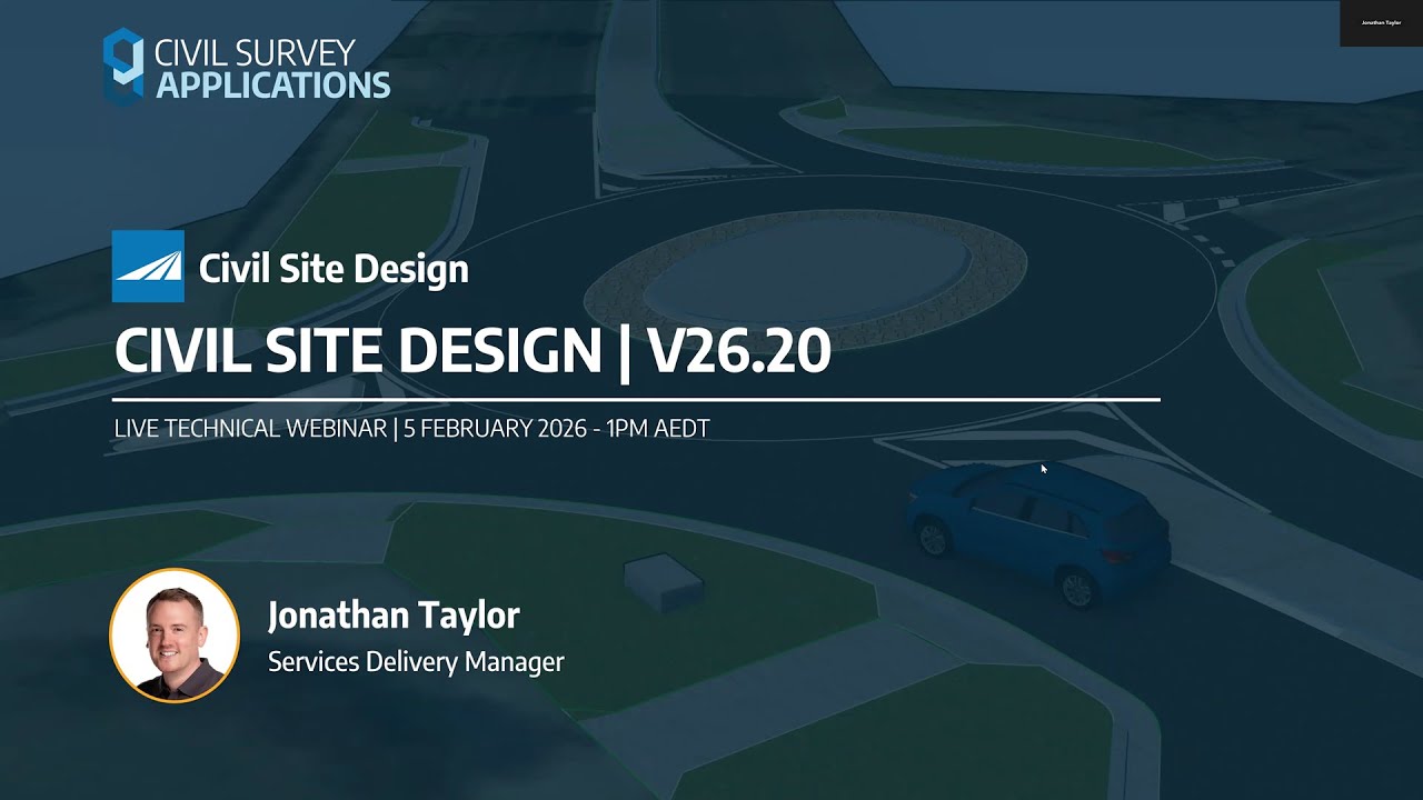 Webinar | What’s New in Civil Site Design V26.20