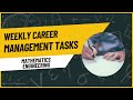 Weekly Career Management Tasks #2: Focus on Mathematics Engineering