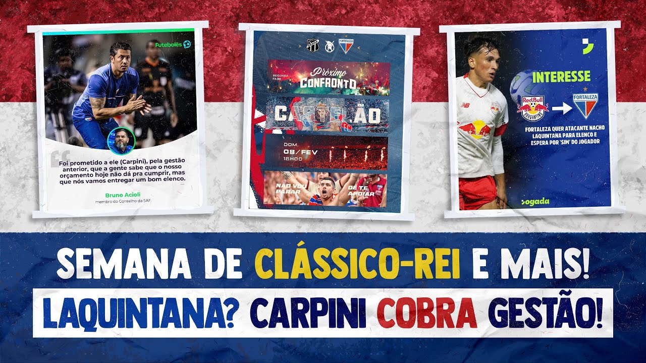 🚨 LAQUINTANA NÃO VEM MAIS! CARPINI COBRA MAIS REFORÇOS! SEMANA DE CLÁSSIC0-REI! RENDIMENTO PREOCUPA!