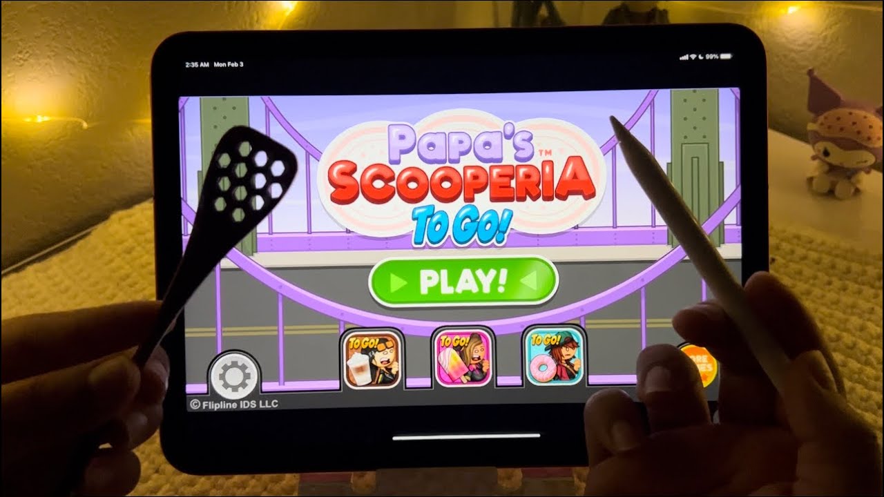 ASMR Papa’s Scooperia✨| Clicky Whispers, Honey Spoon, White Noise