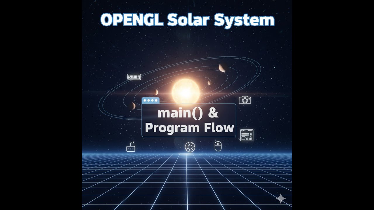 Solar System in OpenGL – Main Function & Program Flow Explained