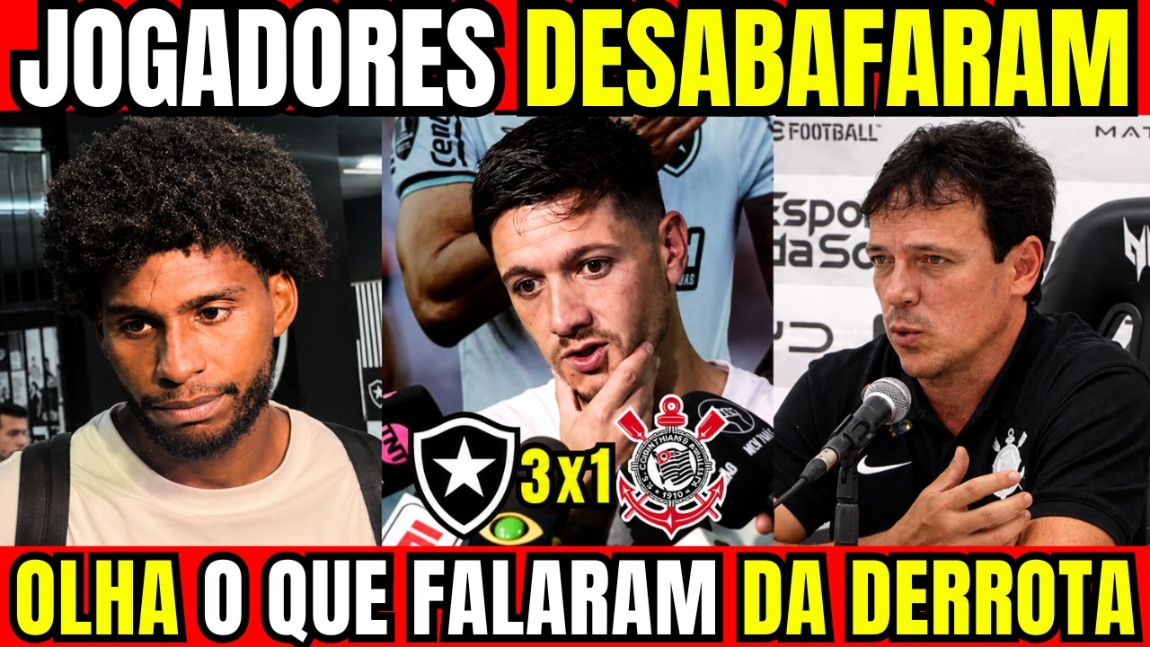 OLHA O QUE HUGO SOUZA E RODRIGO GARRO FALARAM DA DERROTA DO CORINTHIANS CONTRA O BOTAFOGO