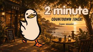 2 Minute Countdown Timer | Walking Duck | Relax With Cozy Jazz Music