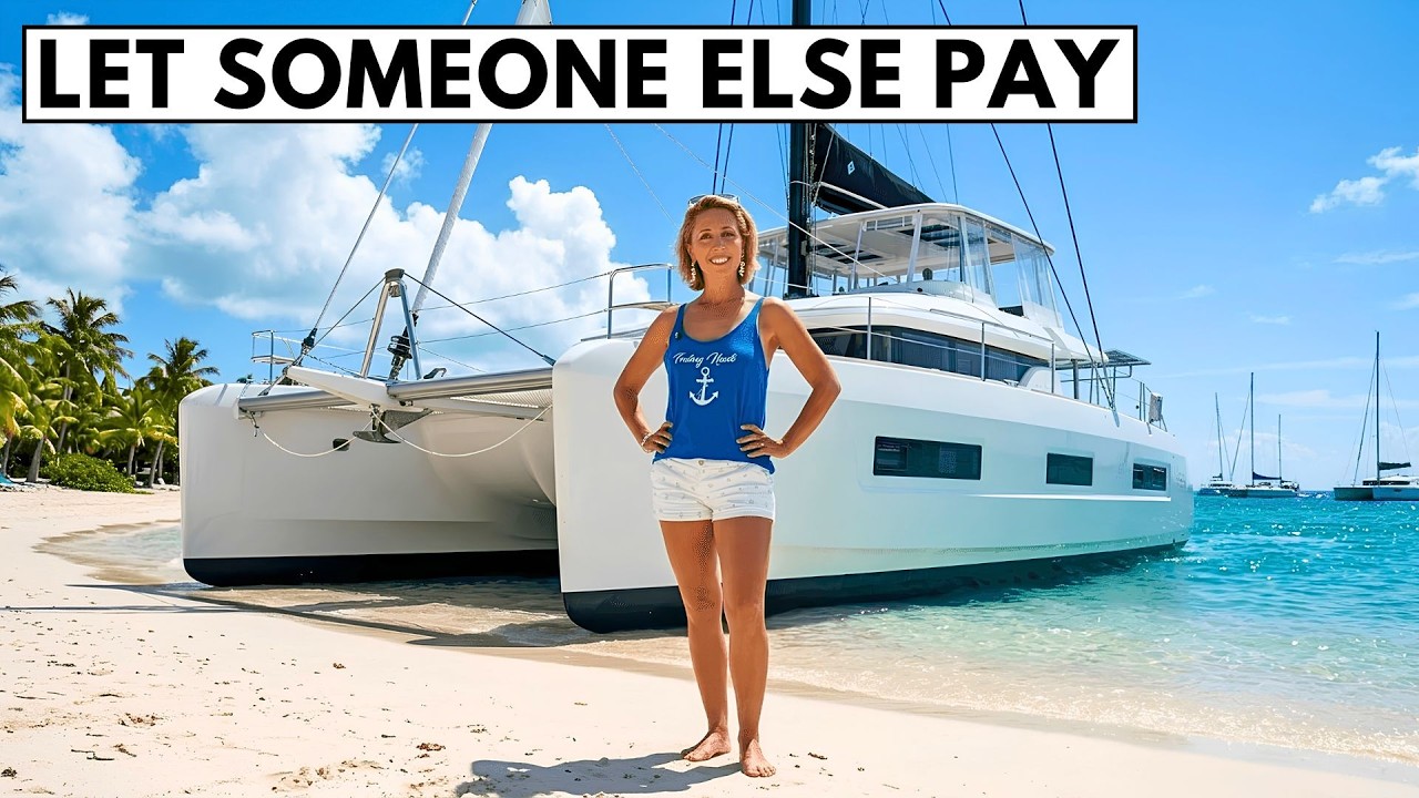 ⁣SAVE THOUSANDS! 🤩 2023 Lagoon 55 Sailing Catamaran Liveaboard Yacht Tour