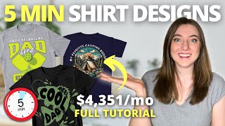 How to Make $4,351 A Month Selling SUPER SIMPLE T-Shirts (Beginner Print on Demand Tutorial)