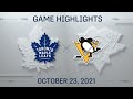 NHL Highlights | Maple Leafs vs. Penguins - Oct. 23, 2021