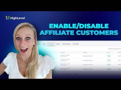 How to Enable or Disable Customers in Affiliate Management