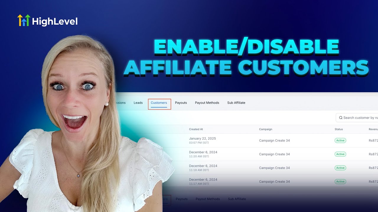 How to Enable or Disable Customers in Affiliate Management