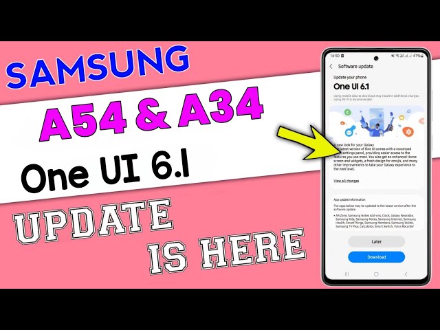 Samsung A54 & A34 One UI 6.1 UPDATE IS FINALLY RELEASED 🔥🔥 class=