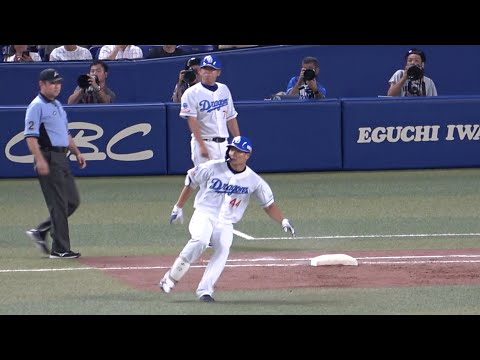 スタメン起用の川越が移籍後バンテリン初ヒット！2打席目の登場曲にテレサテンは使わず (2023/07/26)