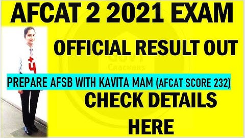 AFCAT 2 2021 OFFICIAL RESULT DECLARED | AFCAT 2 2021 RESULT OUT | AFCAT RESULT 2021 | AFSB DATE LINK