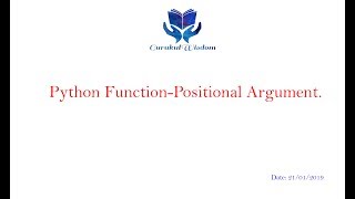 76-Python Functions-Positional Arguments