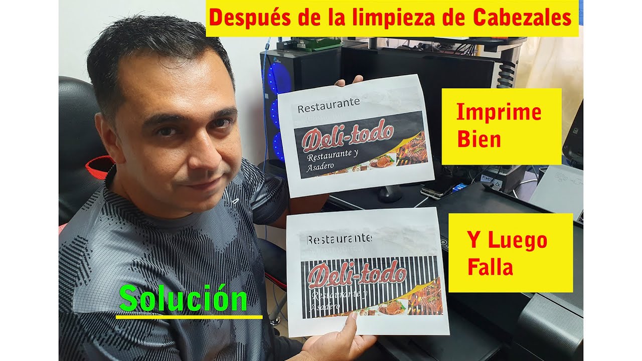 Imprime bien y luego falla, Limpieza de cabezales: Bien y vuelve a fallar