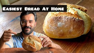 How to bake easiest loaf bread at home,simple ingredients and easy recipe!!!!