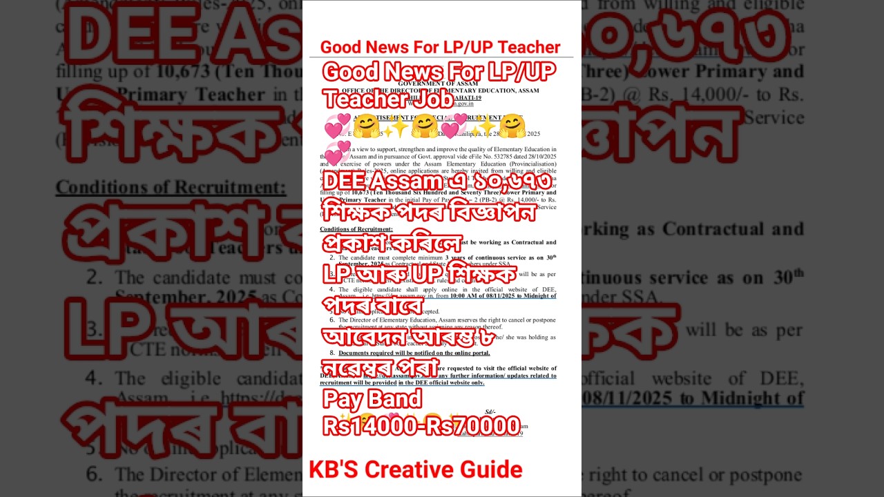 DEE LP/UP Teacher Job 2025 