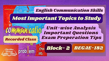 BEGAE-182 Important Questions|BEGAE-182 Block 2|BEGAE-Exam Preperation|English Communication Skills