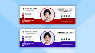 How to Create Professional Email Signature | Photoshop Tutorial