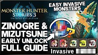 Monster Hunter Stories 3  Unlock Zinogre Mizutsune Deviants Fast  Invasive Shogun Odogaron Guide