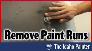 Remove A Paint Run in 1 Minute.  Removing Paint Runs.