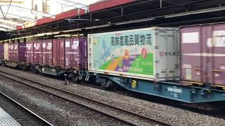 EH500形金太郎76号機3087レコンテナ貨物列車18両編成 武蔵野線新秋津駅通過