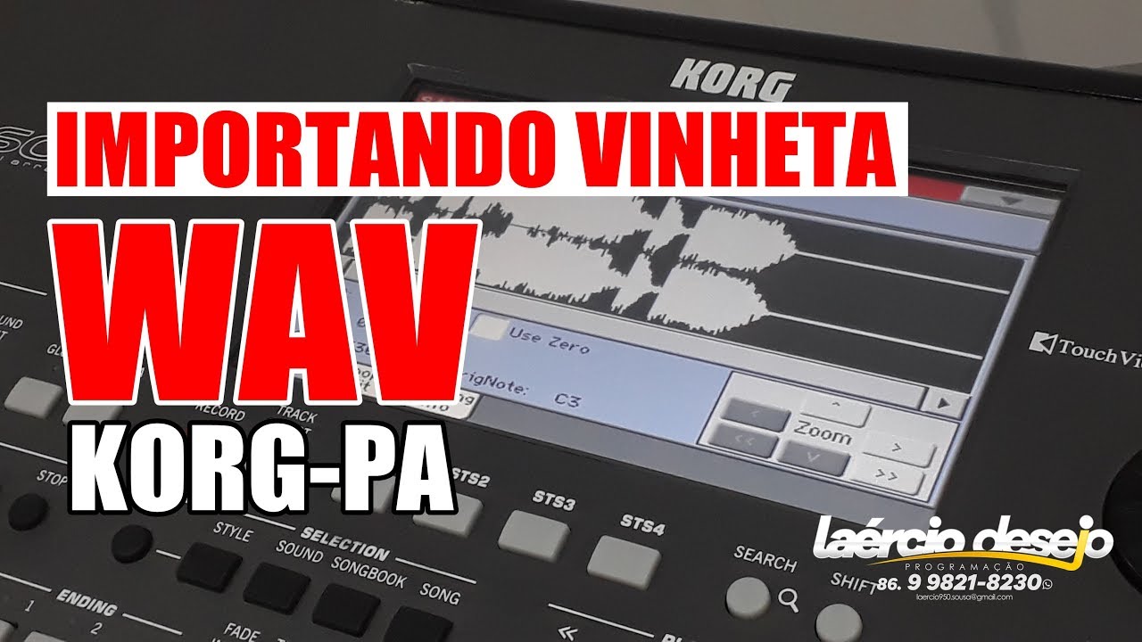 pianekoページ HOW TO IMPORT WAV JINGLE - KORG PA - Laércio Desejo - YouTube