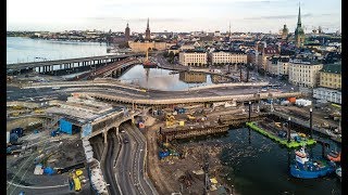 Slussen and surroundings in Stockholm (LONG)