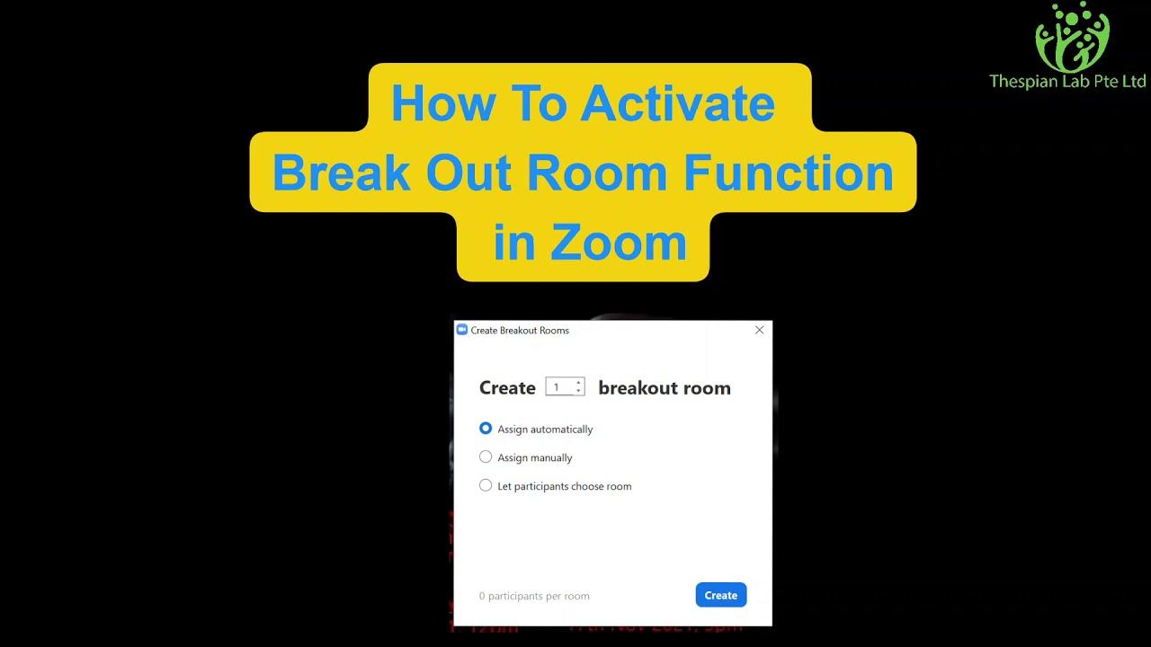 Thespian Tech Tips How to activate breakout room function in Zoom