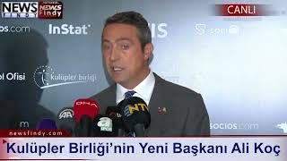 Kulüpler Birliği’nin yeni başkanı Ali Koç Olağan Genel Kurulu sonrası açıklamalarda Bulundu