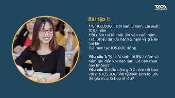 [Ôn thi CPA môn Tài chính] Bài tập định giá trái phiếu có lời giải