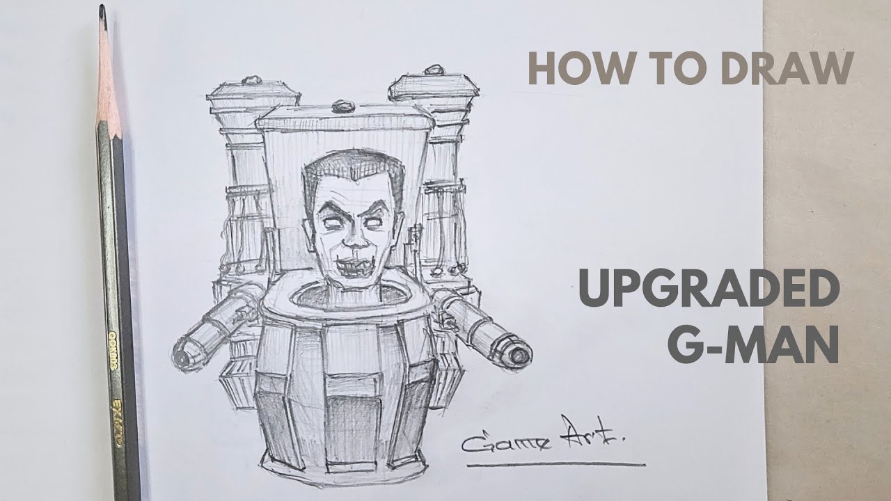 How to Draw Upgrade G-Man From Skibidi Toilet: Step-by-Step Tutorial 