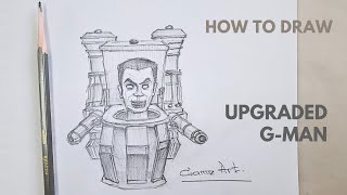 How to Draw G-Man Toilet Boss Upgraded Armor Skibidi Toilet 57