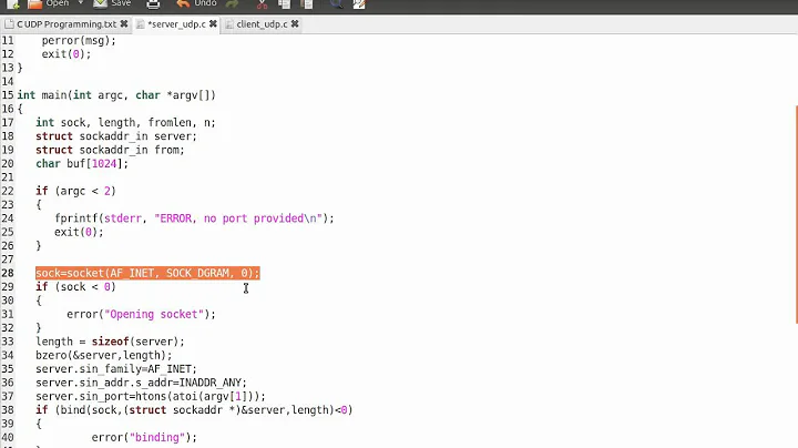 UDP Programming in C