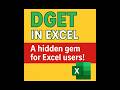 DGET in Excel: The Most Underrated Function! #excelshorts #dget
