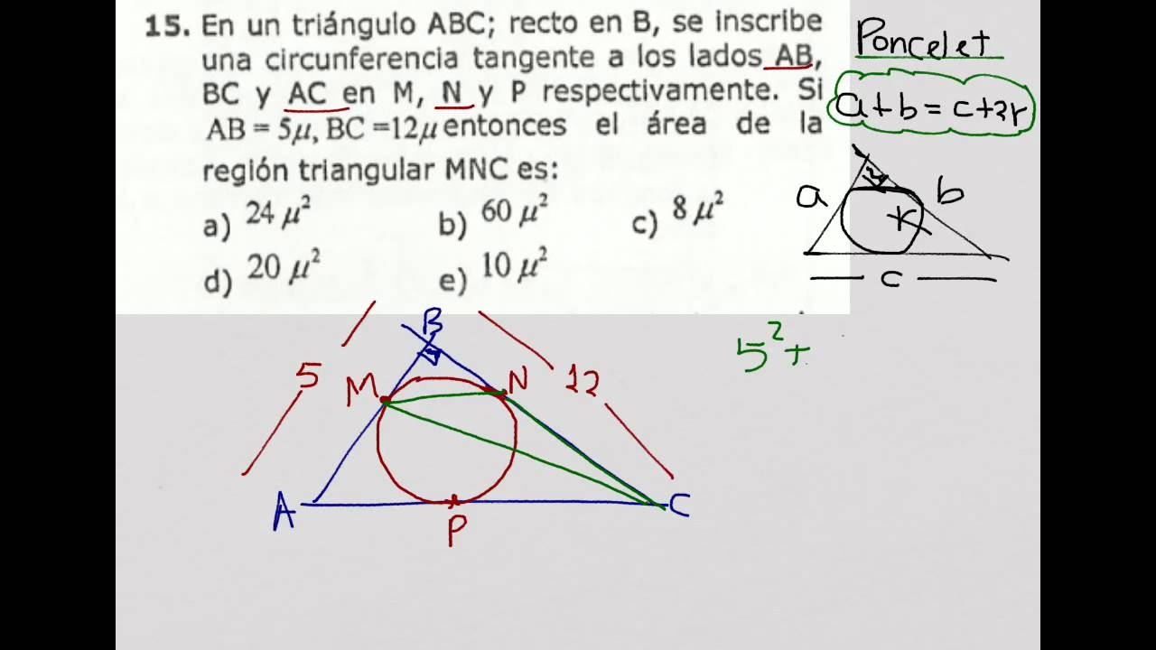 enseñarte Geometría: teorema de Poncelet, círculo inscrito