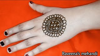 Easy Beautiful Tikki Mehndi Design Simple Round Mehndi Design Raveenas Mehndi